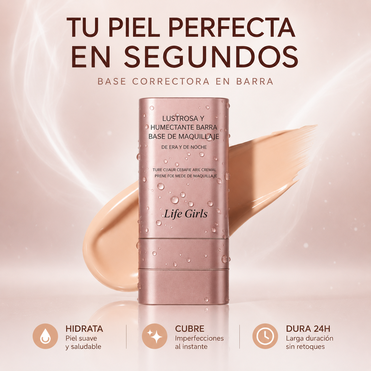Base Correctora 2 en 1 - Hidratante y Cobertura Natural