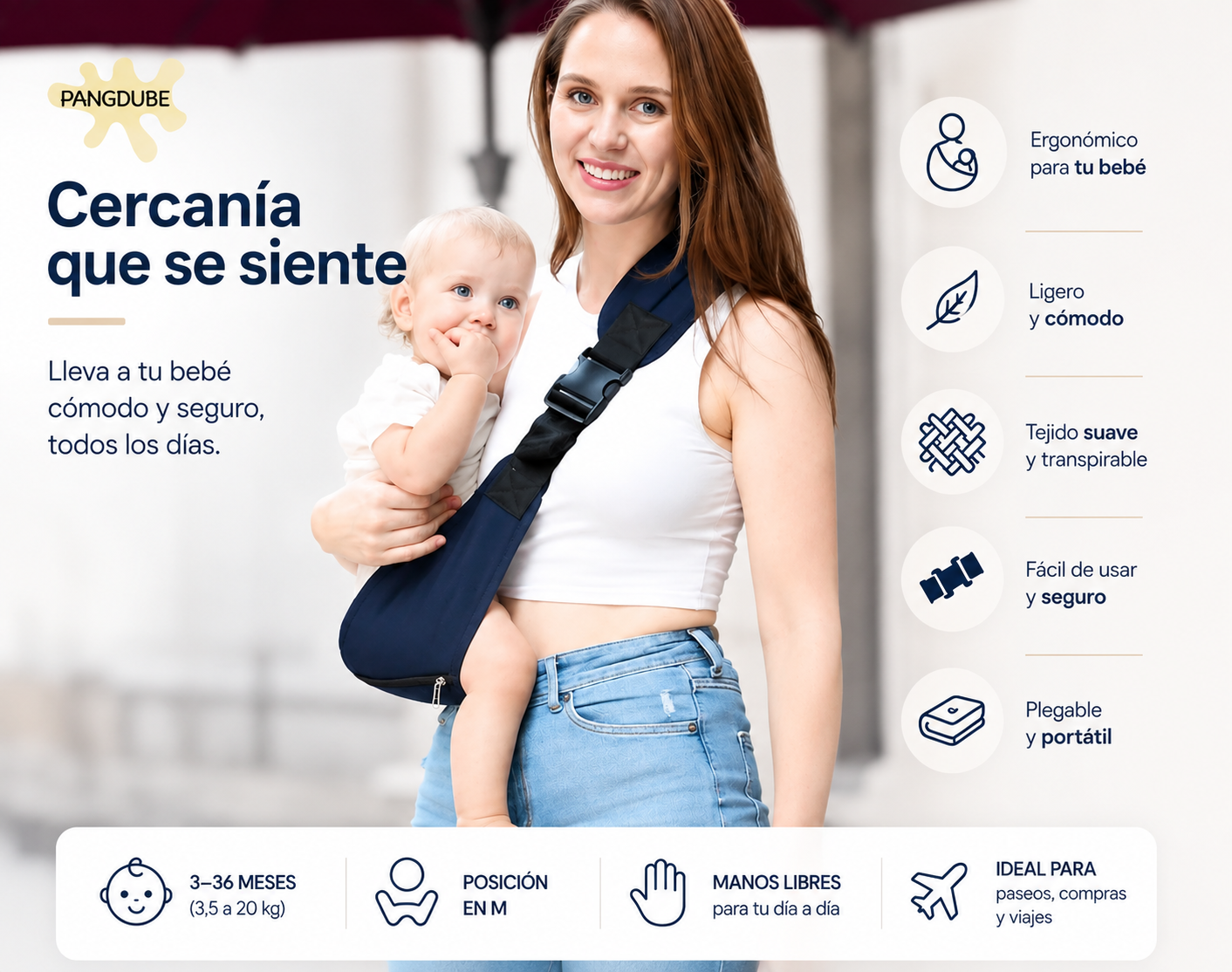 BabyWrap Pro – Portabebés Ergonómico