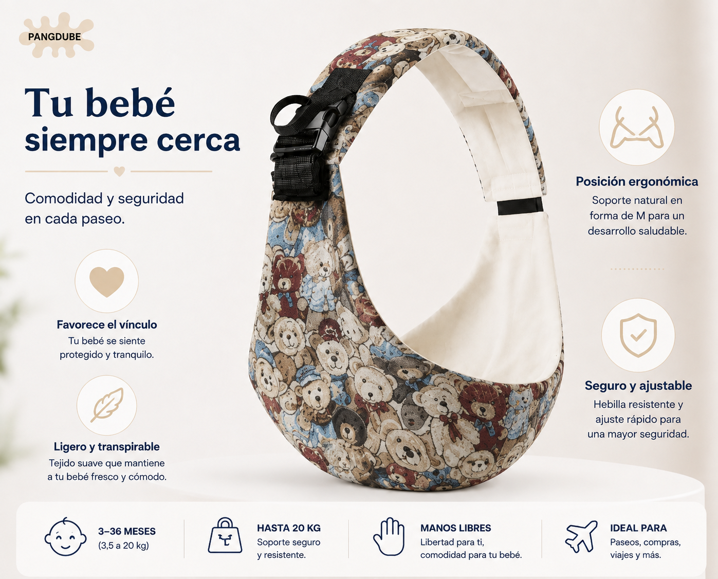 BabyWrap Pro – Portabebés Ergonómico