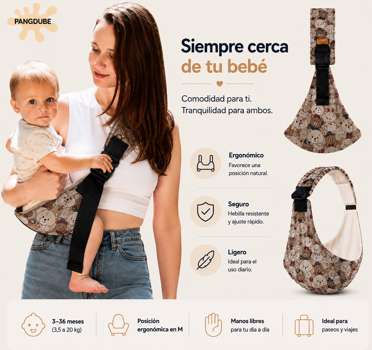 BabyWrap Pro – Portabebés Ergonómico