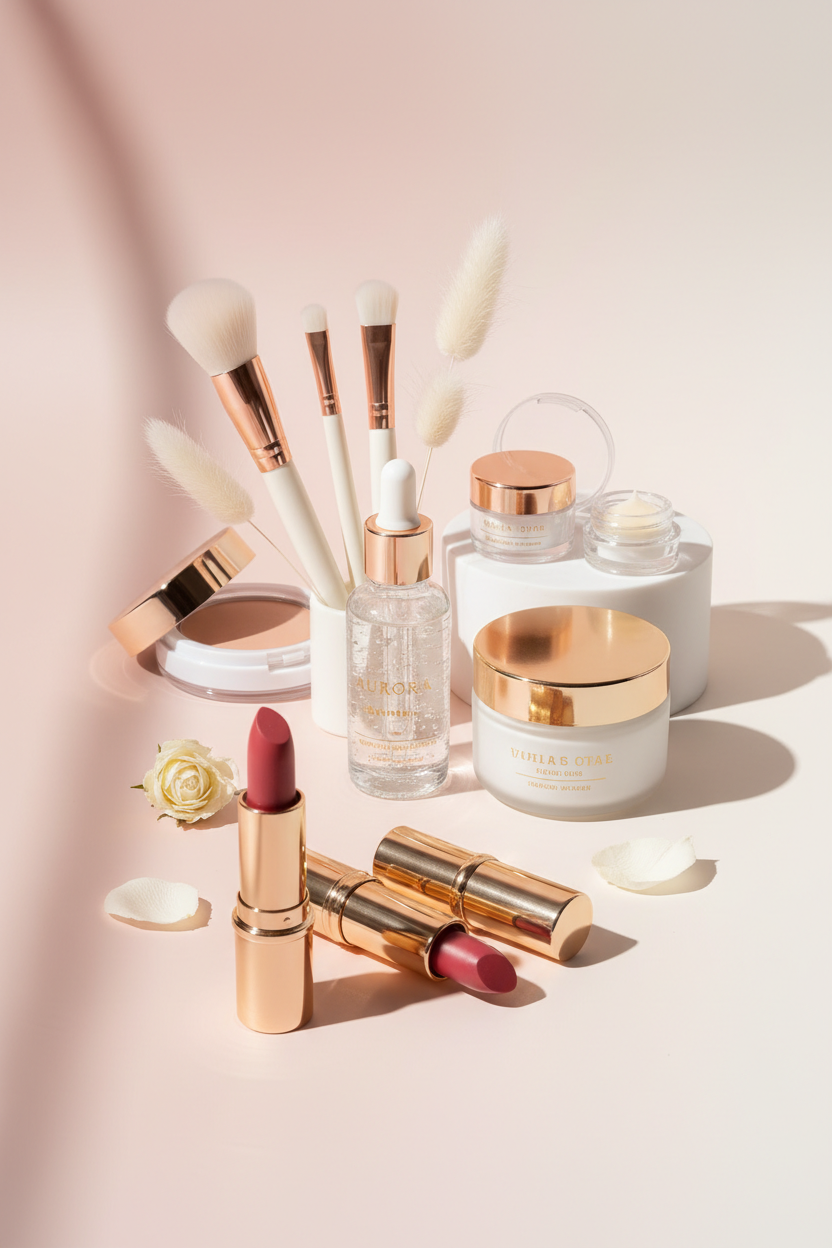 Imagen de productos de belleza - formato vertical